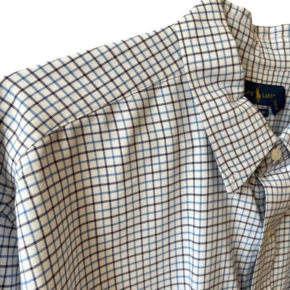 RALPH LAUREN CLASSIC FIT BUTTON DOWN SHIRT 2XLT CHECKED PATTERN PREPPY CLASSIC - Picture 1 of 12